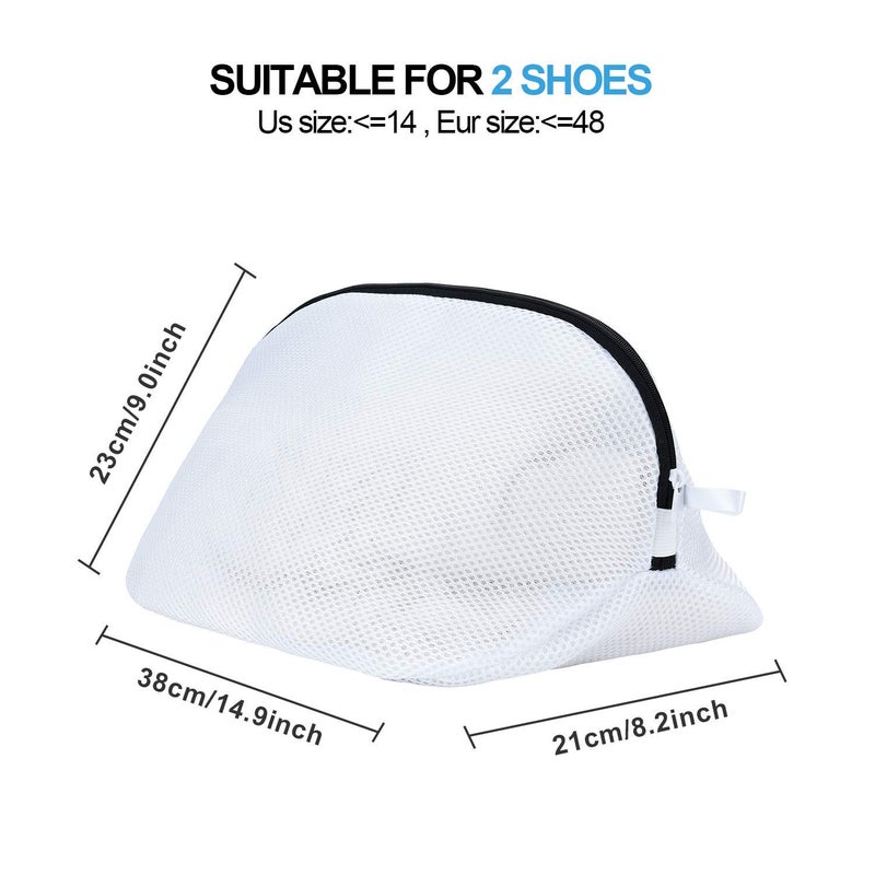 Lystin 2-Pack Shoes Wash Bags, Premium Laundry Bag for Shoes/Sneakers for Washing Machine with Durable Zipper, High Protection Washing Bag for Storage & Travel - Image 3